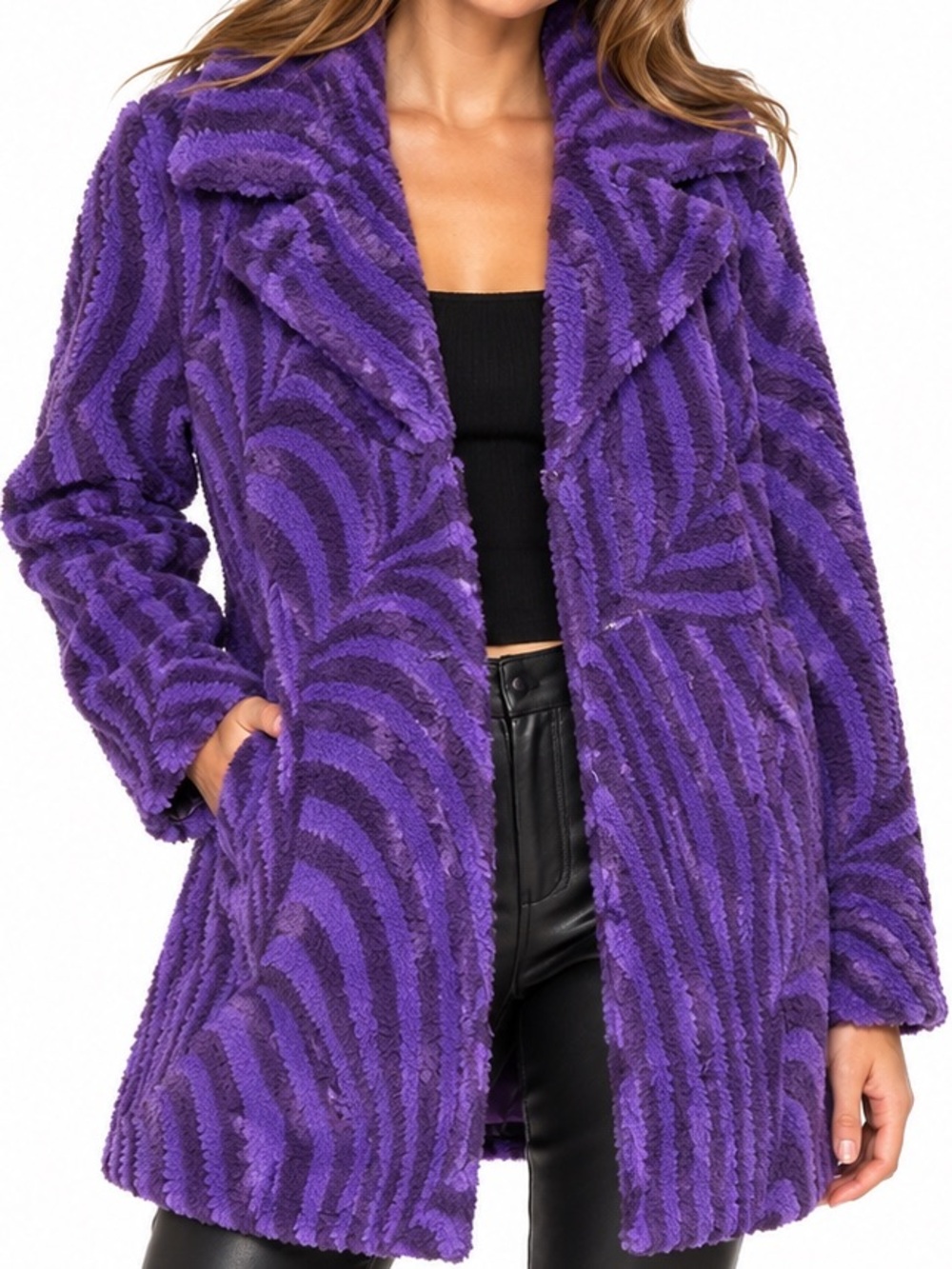 Dolls Kill x Willy Wonka & the Chocolate Factory Long psychedelic Coat, Small